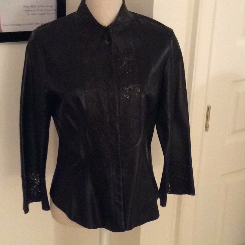 Leather Shirt Jacket